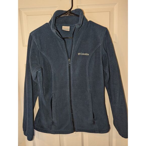 Columbia Fleece Jacket Women's M Fast Trek ll Full Zip Gray Sweater Windbreaker - Picture 1 of 10
